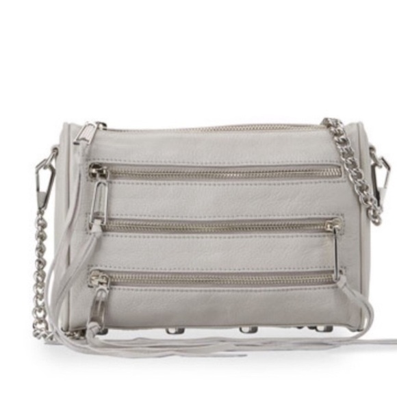 Rebecca Minkoff Handbags - Rebecca Minkoff 5 zip bone light grey Leather crossbody Bag